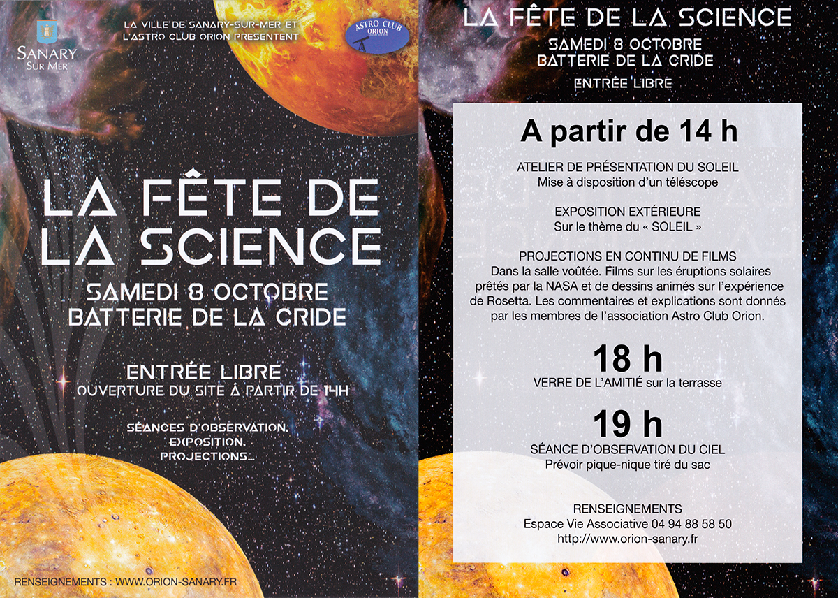 La fête de la Science à Sanary – Astroclub Orion