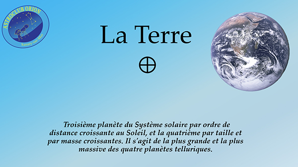 Les nouvelles du ciel et la planète Terre