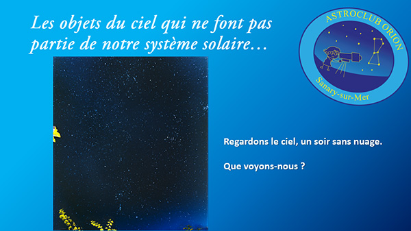 Les nouvelles du ciel et les objets célestes visibles hors du système solaire